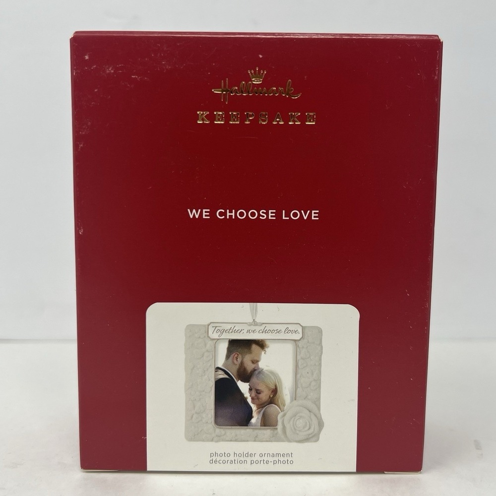 Hallmark Wedding Christmas Ornament Picture Frame 2021 We Choose Love NIB